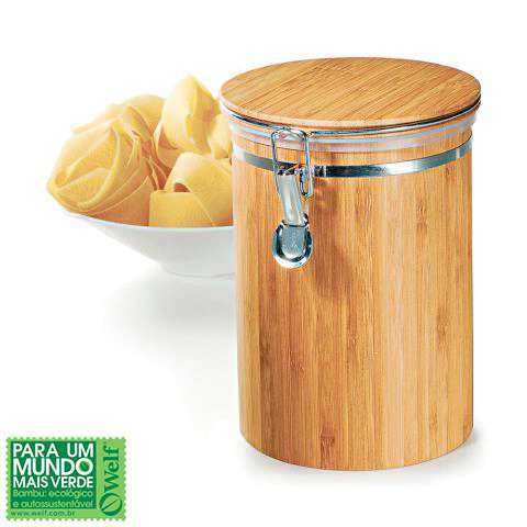 POTE PARA MANTIMENTOS EM BAMBU DUBAI 1,4L WELF PO-00723
