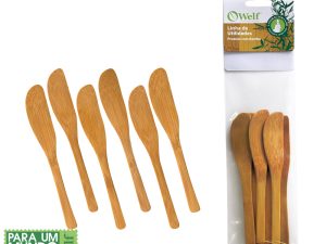 ESPÁTULAS BAMBU UTILITY 14CM 6 PEÇAS UB-06793
