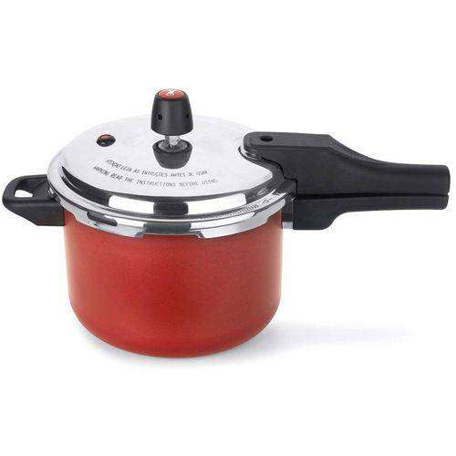 PANELA DE PRESSÃO ANTIADERENTE QUARTZO 4,5 LITROS VERMELHA MULTIFLON 73145