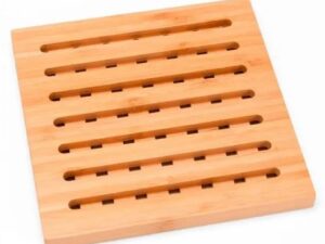 DESCANSA PRATO QUADRADO EM BAMBU 18 CM WELF DP-00413