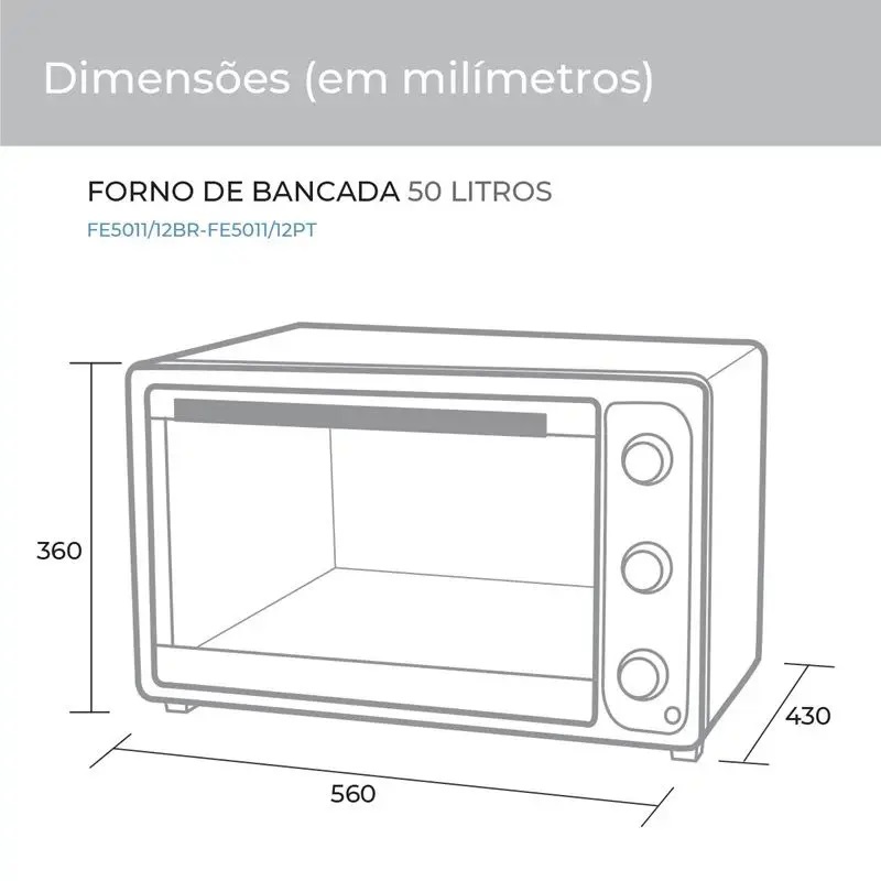 FORNO ELÉTRICO 50 LITROS PRETO FE5011PT 127V SUGGAR - Imagem 5