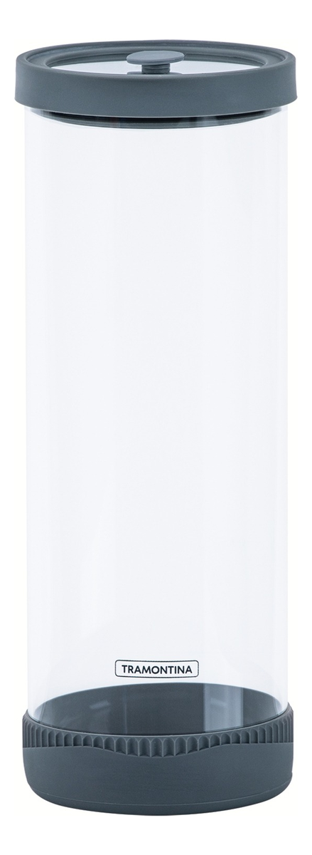 POTE DE VIDRO COM TAMPA EM SILICONE PUREZZA TRAMONTINA